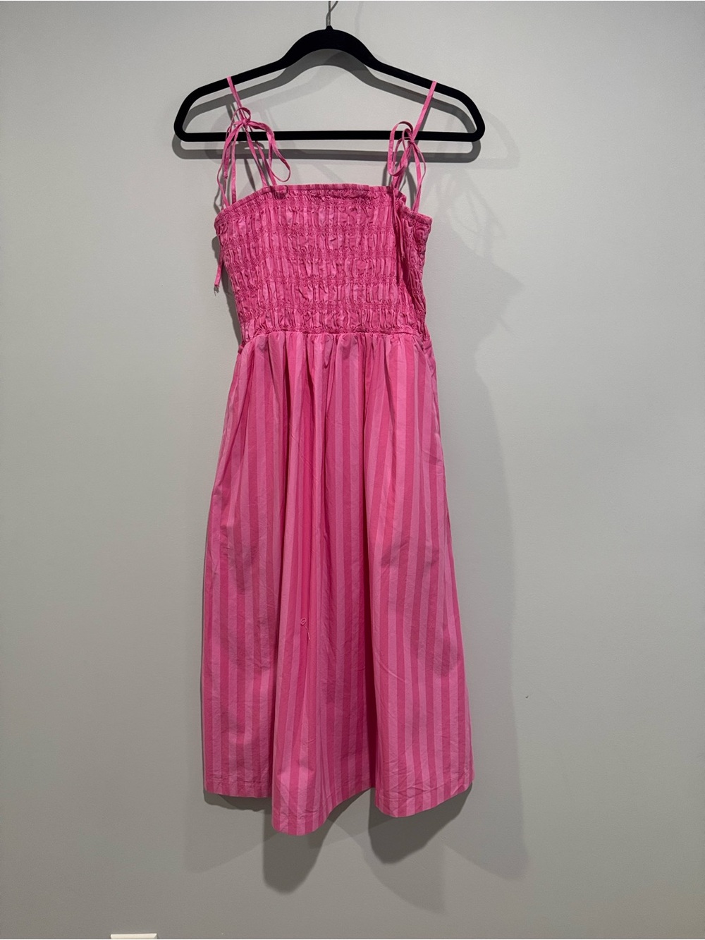 NWT A New Day Pink Striped Tie-Shoulder Sundress sz M